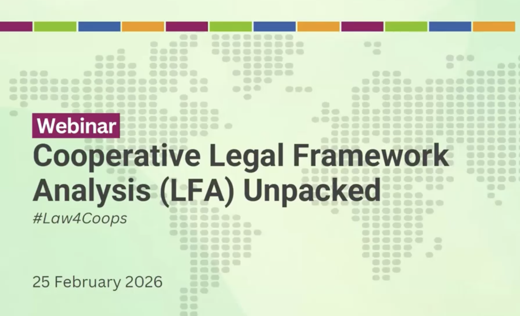 Why the world needs co-op law: ICA webinar launches research project