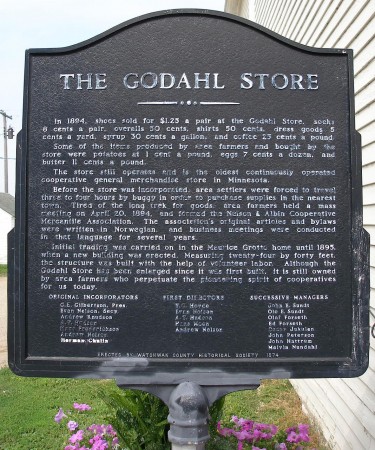 A plaque honouring the store’s place in history