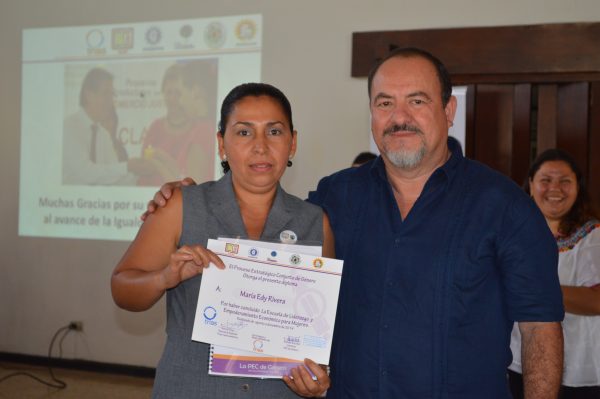 Maria completes her course at leadership school (Image: CLAC)