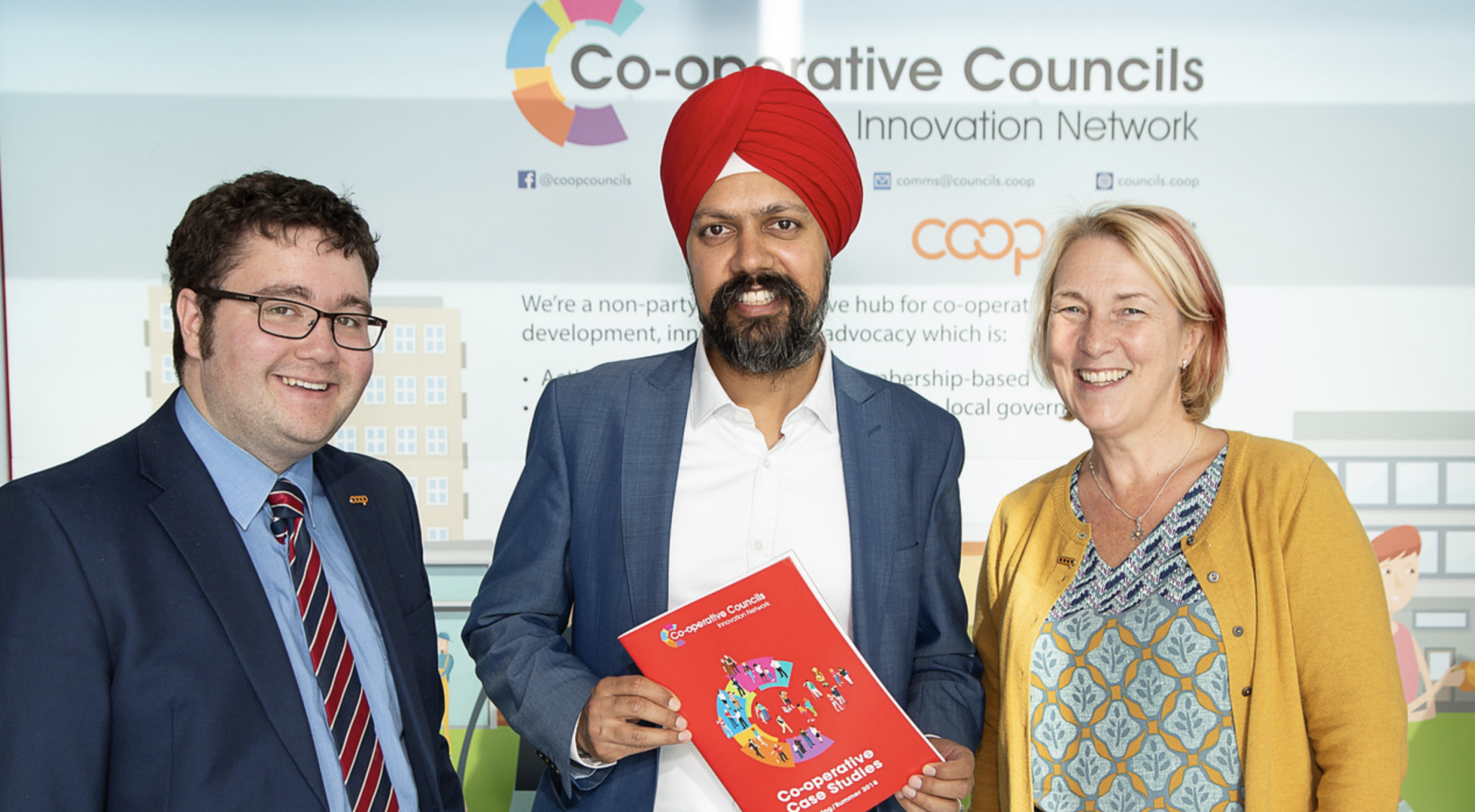 Nicola Huckerby of CCIN with Cllr Liam O’Rourke from Rochdale Borough Council and Slough MP Tan Dhesi
