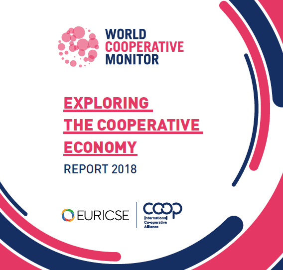 The front cover of the 2018 edition of the World Co-operative Monitor